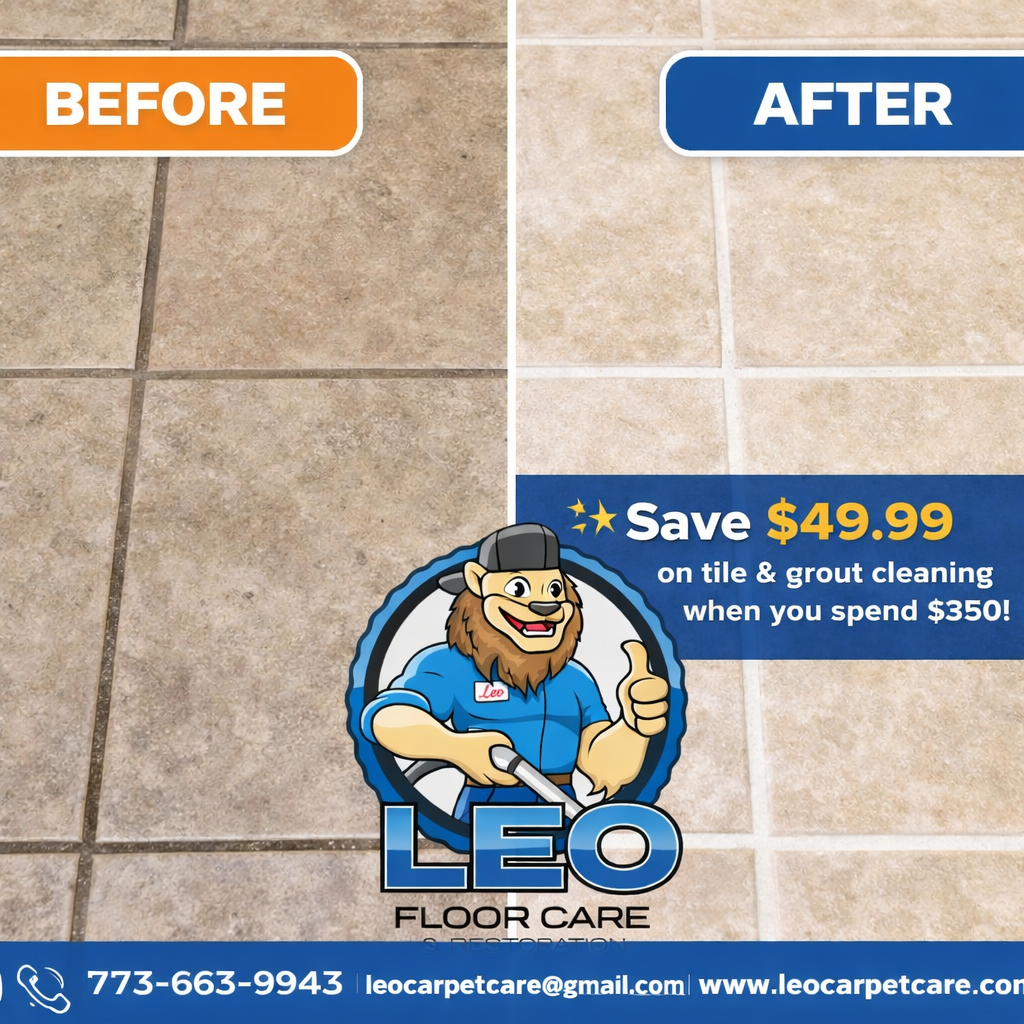 ✨ Save $49.99 on tile & grout cleaning when you spend $350!